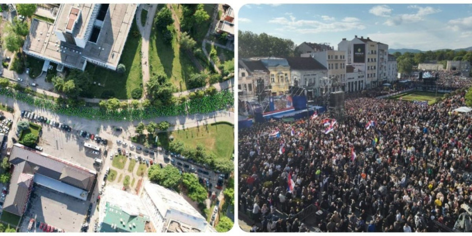 Da li vam je sada jasno? Dve slike, isti grad - Evo kome narod veruje, Vučiću ili blokaderima (FOTO)