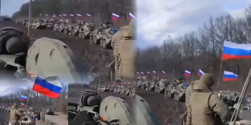 (VIDEO) Počelo je: Ogromne kolone ruskih vozila prodiru sa severa, mrežama se šire šokantni snimci - pad Ukrajine je blizu...