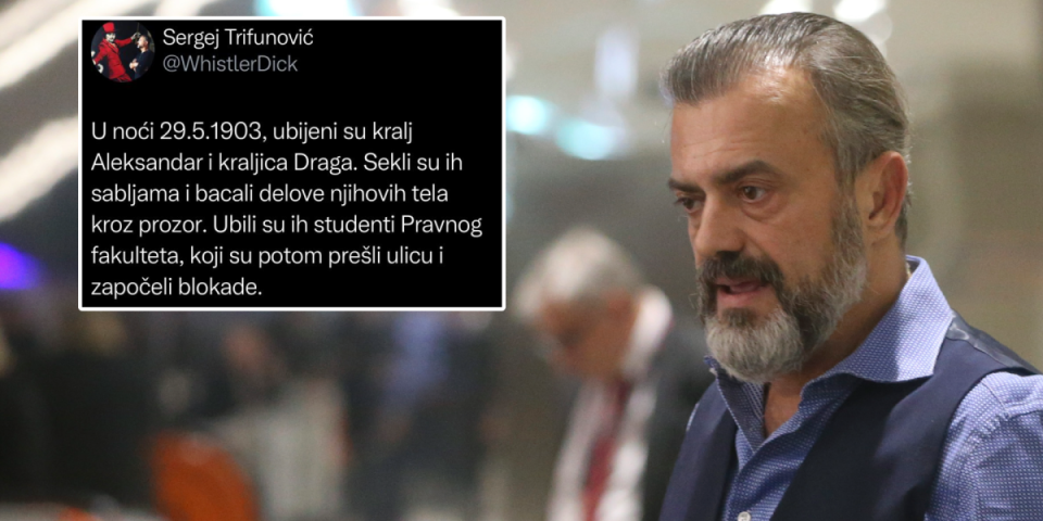 Bolest metastazira: Sergej Trifunović priziva atentat na Vučića, pomenuo kralja Aleksandra i kraljicu Dragu!